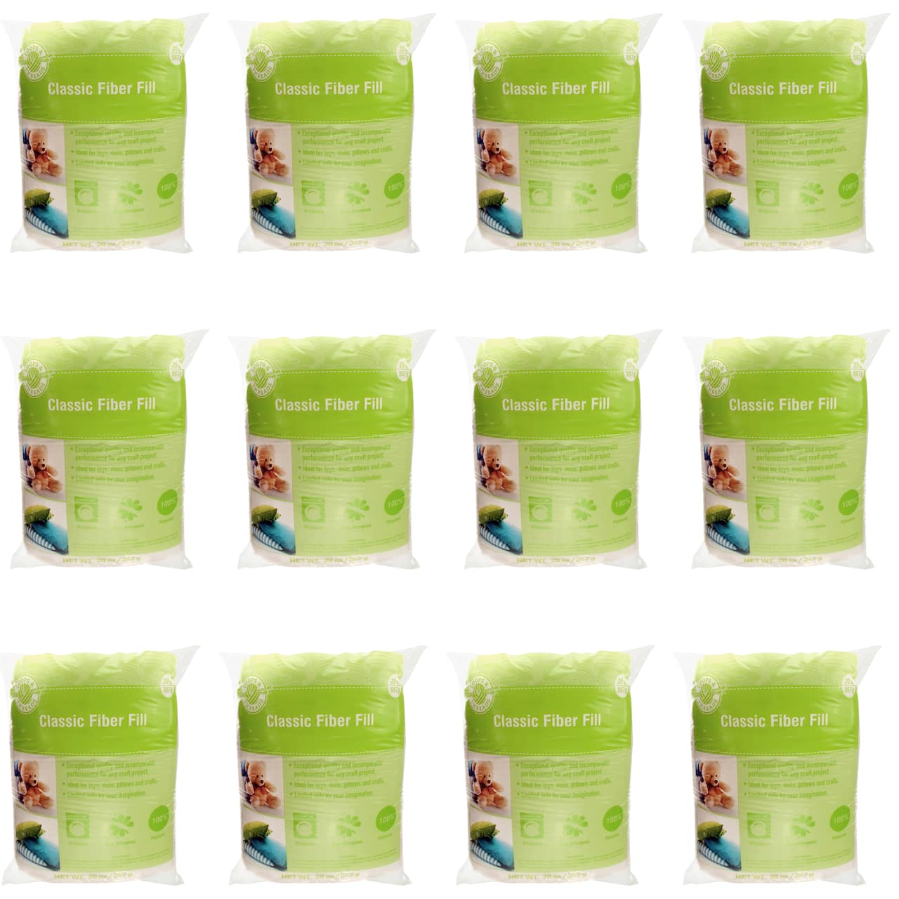 12 Pack: Polyester Classic Fiber Fill by Loops & Threads™